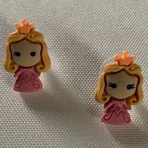NWT. Handmade Pierced Pretty Princess Earrings for Girls!  For ages 5 and up!